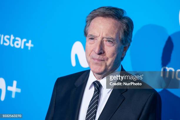 Inaki Gabilondo attends to blue carpet of presentation of new schedule of Movistar+ at Queen Sofia Museum in Madrid, Spain, on September 11, 2018.