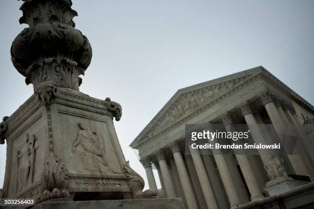 View of the US Supreme Court on August 5, 2010 in Washington, DC. The Senate voted 63-37 to confirm Solicitor General and former Dean of the Harvard...