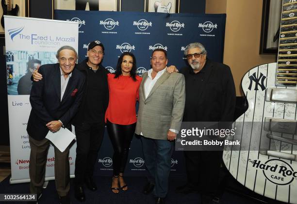 John "Goumba Johnny" Sialiano, Kathrine Narducci and Vincent Pastore attend the 6th Annual Fred L. Mazzilli "Mustache Bash" Foundation Fundraiser at...