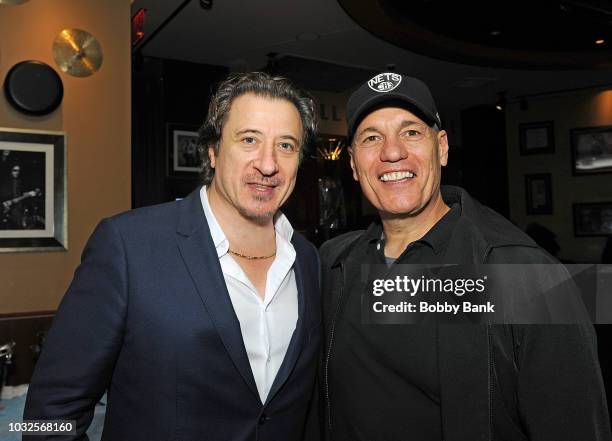 Federico Castelluccio and John Sialiano attend the 6th Annual Fred L. Mazzilli "Mustache Bash" Foundation Fundraiser at the Hard Rock Cafe at Yankee...