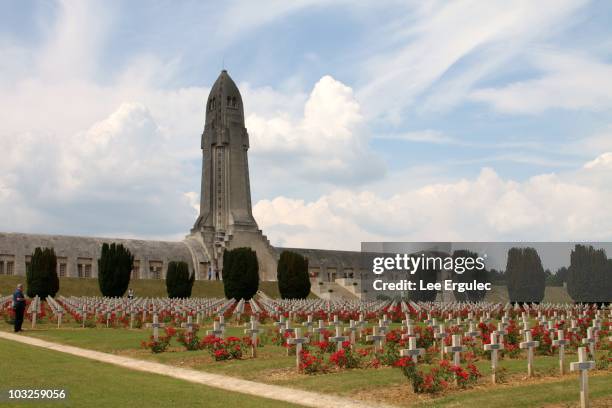 ossuaire de douaumont memorial - battle of verdun stock pictures, royalty-free photos & images