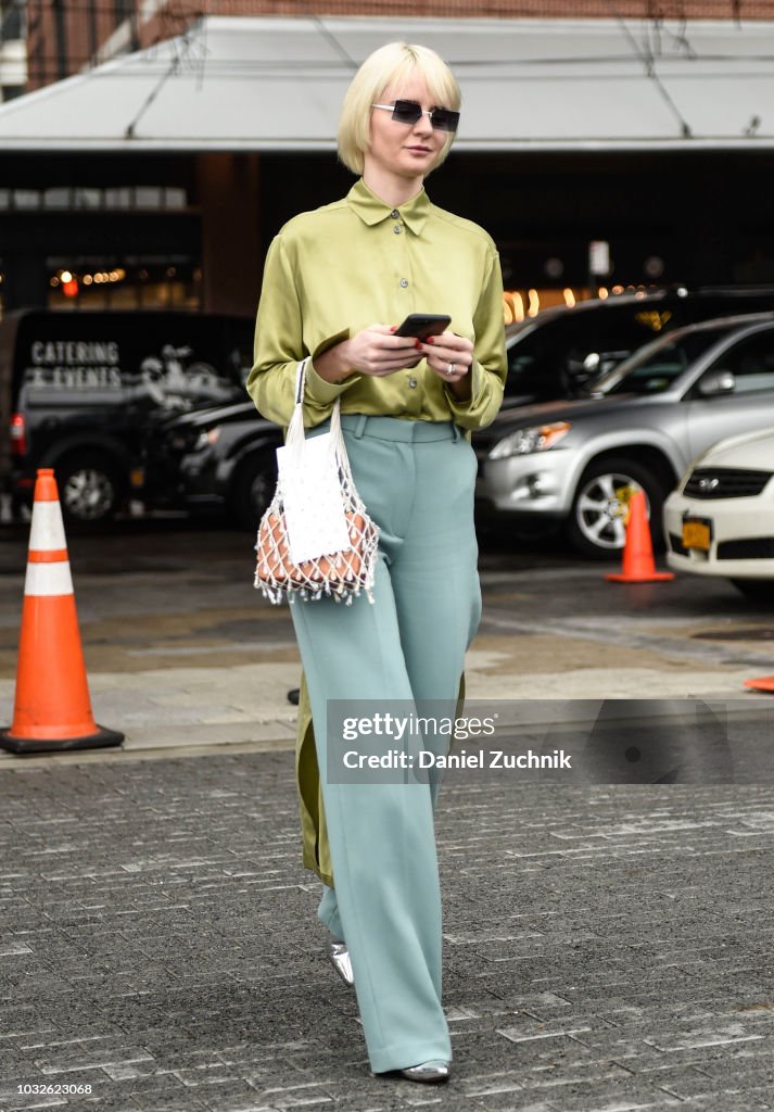 Street Style - New York Fashion Week September 2018 - Day 8