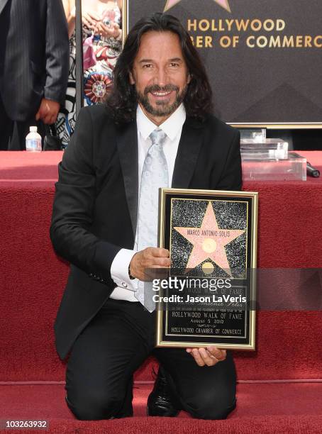 Marco Antonio Solis receives a star on the Hollywood Walk of Fame on August 5, 2010 in Hollywood, California.