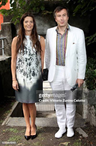 Chiara Mastroianni and Olivier Pere arrive at the Excellence Award Moet & Chandon photocall during the 63rd Locarno Film Festival on August 6, 2010...