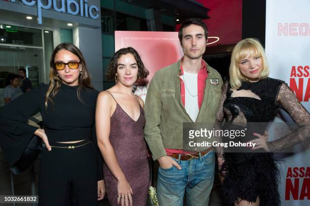 Fabianne Therese, Ana Coto, Oliver Edwin and Holiday Sidewinder attend the Premiere Of Neon And Refinery29's "Assassination Nation" at ArcLight...