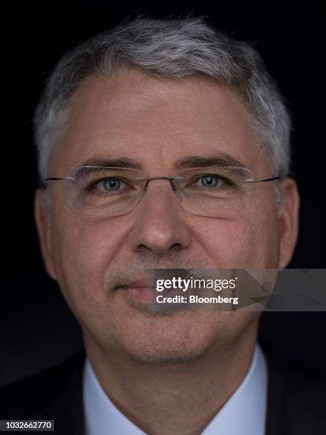 Severin Schwan, chief executive officer of Roche Holding AG, poses for a photograph following a Bloomberg Television interview in London, U.K., on...