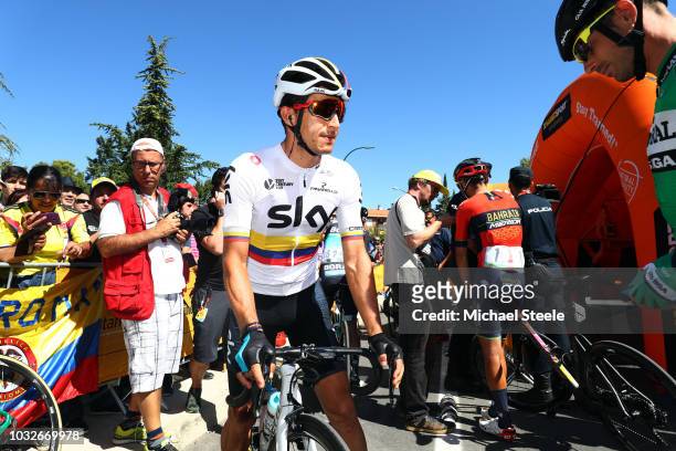 Start / Sergio Luis Henao Montoya of Colombia and Team Sky / during the 73rd Tour of Spain 2018, Stage18 a 186,1km stage from Ejea de los Caballeros...