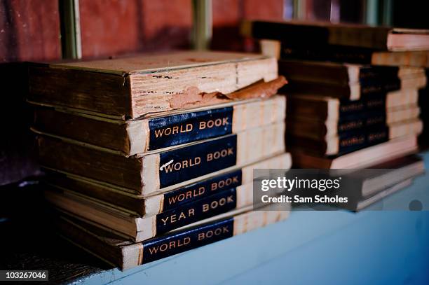 These 1964 edition World Book Encyclopedias were found inside of an abandoned school in Brigham City, Utah.
