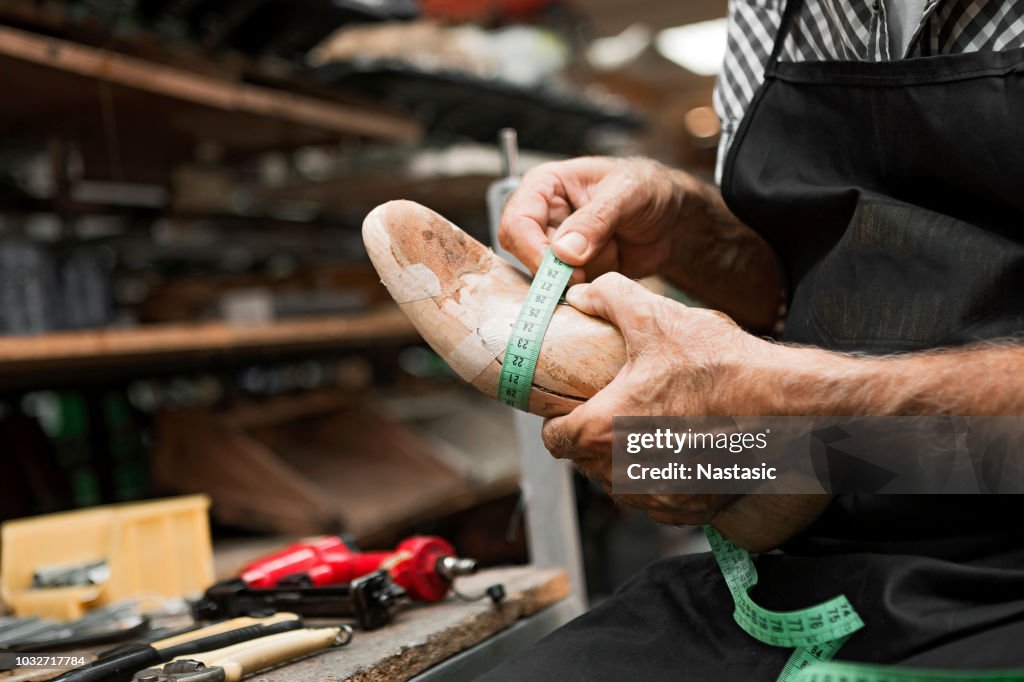Schuh-Hersteller mit Fuß Maßnahme Schimmel