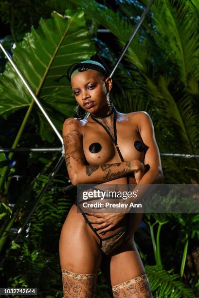 Slick Woods walks at the Savage x Fenty - September 2018 - New York Fashion Week at Brooklyn Navy Yard on September 12, 2018 in Brooklyn, New York.