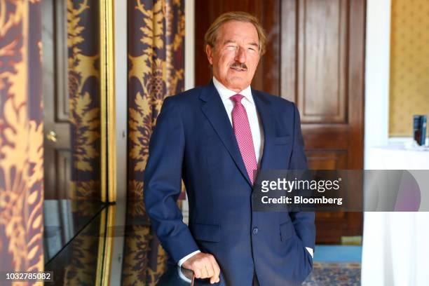 Steven Udvar-Hazy, chairman of Air Lease Corp., poses for a photograph after speaking at an Aviation Club lunch in London, U.K., on Thursday, Sept....