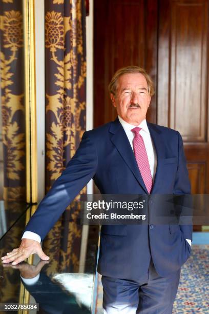 Steven Udvar-Hazy, chairman of Air Lease Corp., poses for a photograph after speaking at an Aviation Club lunch in London, U.K., on Thursday, Sept....