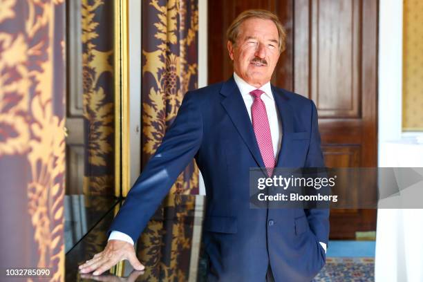 Steven Udvar-Hazy, chairman of Air Lease Corp., poses for a photograph after speaking at an Aviation Club lunch in London, U.K., on Thursday, Sept....