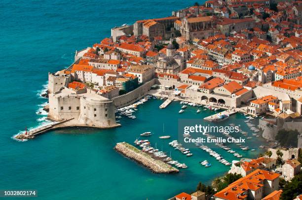 europe, croatia, dubrovnik neretva shire, dalmatian coast, dubrovnik, the old town - dubrovnik fotografías e imágenes de stock