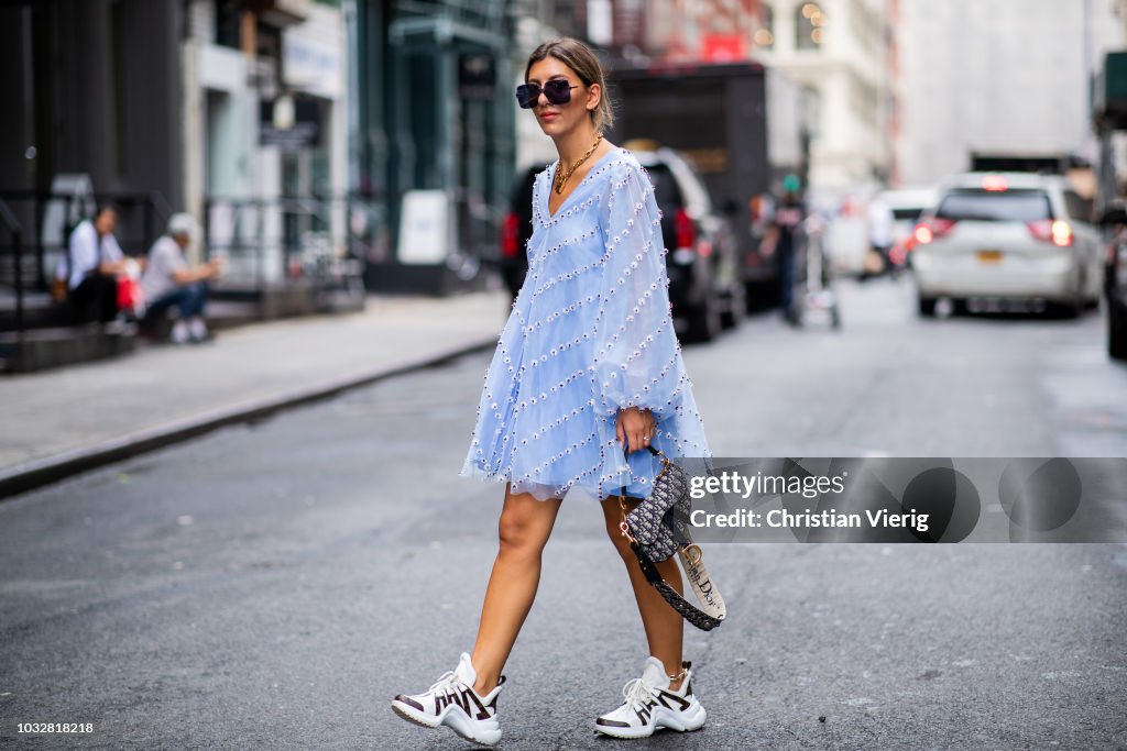 Street Style - New York Fashion Week September 2018 - Day 8