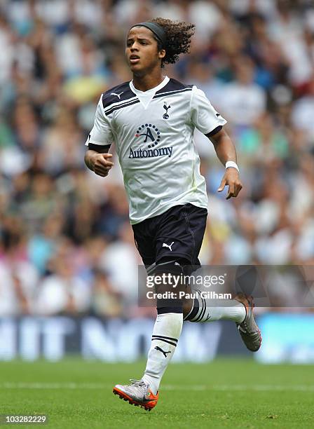 Giovani Dos Santos of Tottenham Hotspur in action during the pre-season friendly match between Tottenham Hotspur and Fiorentina at White Hart Lane on...