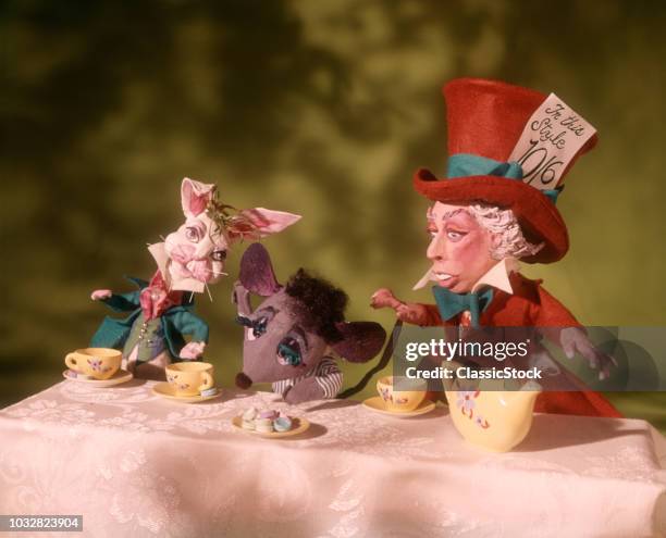 1860s MAD HATTER’S TEA PARTY FROM ALICE IN WONDERLAND LITERARY CHARACTERS MAD HATTER MARCH HARE