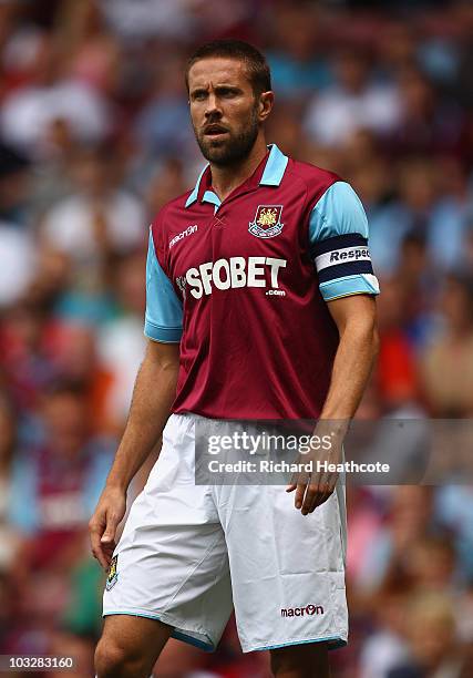 Matthew Upson of West Ham in action during the pre-season friendly match between West Ham United and Deportivo La Coruna at Upton Park on August 7,...