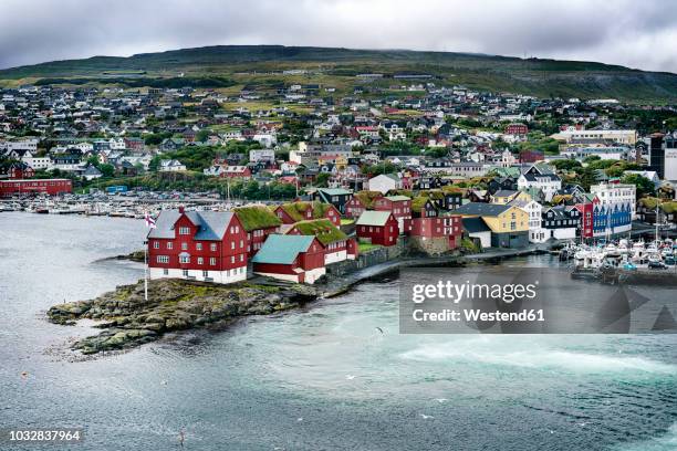 denmark, faroe islands, torshavn - フェロー ストックフォトと画像