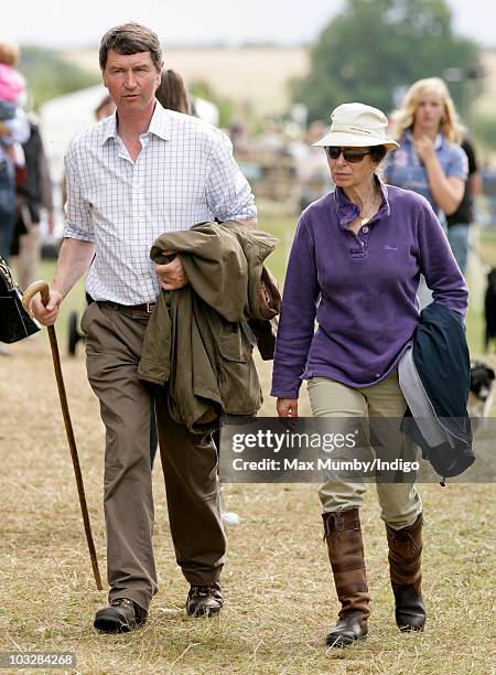 Vice-Admiral Timothy Laurence and Princess Anne, The Princess Royal, attend day 2 of the Festival of British Eventing at Gatcombe Park on August 7,...