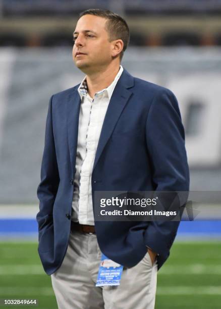 Assistant general manager Eliot Wolf of the Cleveland Browns on the field prior to a preseason game against the Detroit Lions on August 30, 2018 at...