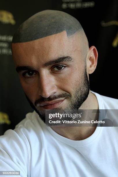 Actor Francois Sagat attends "Homme Au Bain" photocall during the 63rd Locarno Film Festival on August 7, 2010 in Locarno, Switzerland.