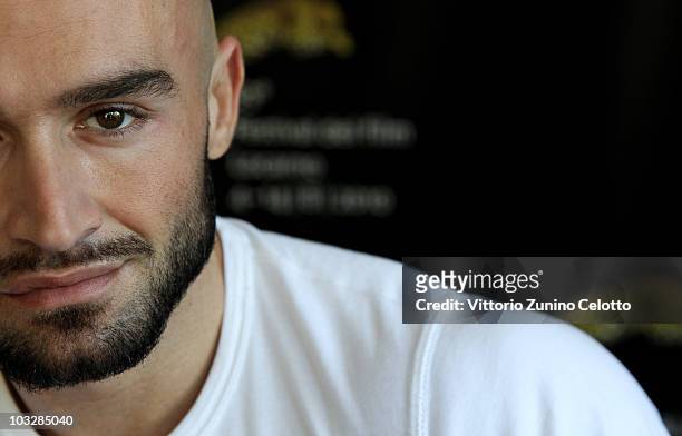 Actor Francois Sagat attends "Homme Au Bain" photocall during the 63rd Locarno Film Festival on August 7, 2010 in Locarno, Switzerland.