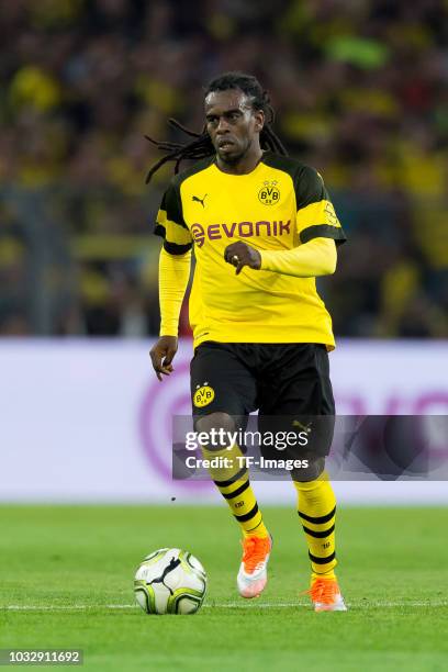 Tinga of Borussia Dortmund Allstars controls the ball during the Roman Weidenfeller Farewell Match between BVB Allstars and Roman and Friends at...