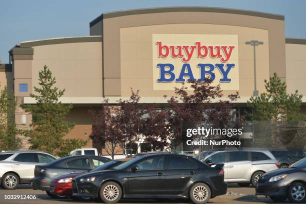 View of Buy Buy Baby store and logo in South Edmonton Common, a retail power centre located in Edmonton, Alberta. On Tuesday, September 11 in...