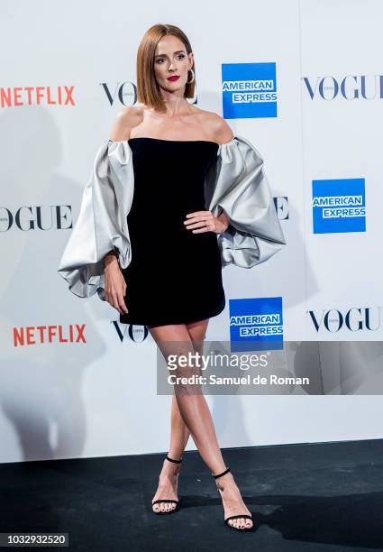 Ana Polvorosa attends the 'Vogue fashion's Night Out' photocall at Ortega y Gasset street on September 13, 2018 in Madrid, Spain.
