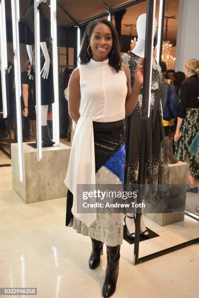 InStyle Magazine News Editor Alexis Bennet attends the celebration of the BCBGMAXAZRIA SoHo store opening with Kate Young, Bernd Kroeber and InStyle...