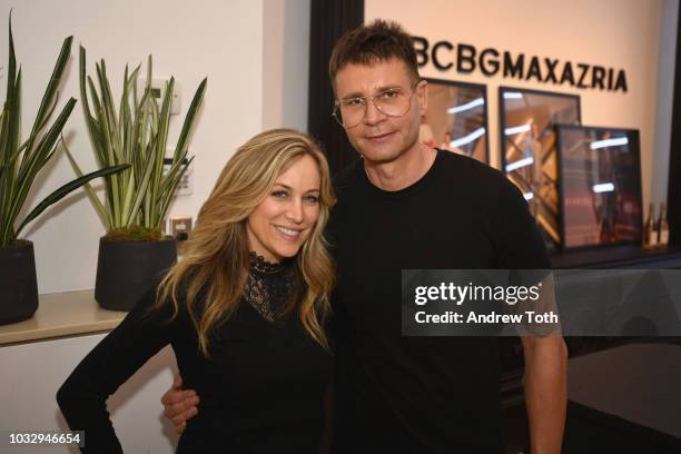 InStyle and Shape Magazine Group Publisher Laura Frerer-Schmidt and BCBG Creative Director Bernd Kroeber attend the celebration of the BCBGMAXAZRIA...