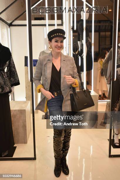 Leckie Roberts attends the celebration of the BCBGMAXAZRIA SoHo store opening with Kate Young, Bernd Kroeber and InStyle on September 13, 2018 in New...