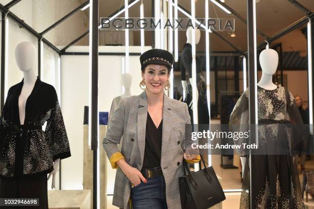 Leckie Roberts attends the celebration of the BCBGMAXAZRIA SoHo store opening with Kate Young, Bernd Kroeber and InStyle on September 13, 2018 in New...