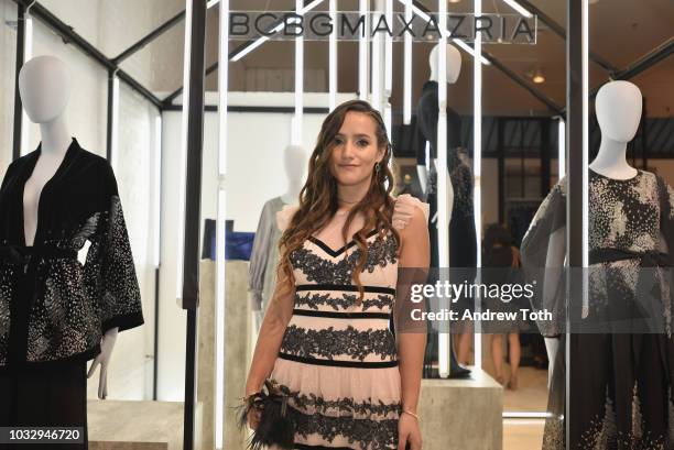 Sophie Bickely attends the celebration of the BCBGMAXAZRIA SoHo store opening with Kate Young, Bernd Kroeber and InStyle on September 13, 2018 in New...