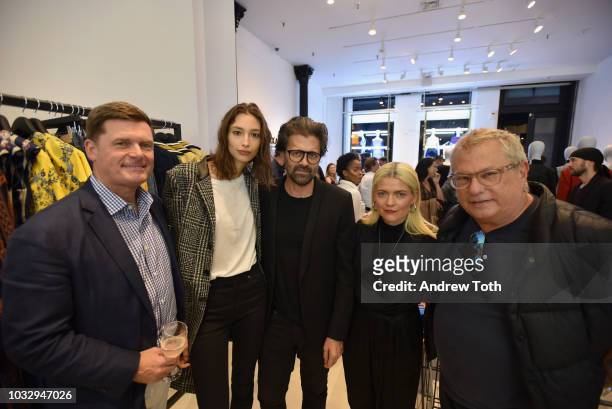 Olin Lancaster, guest, Chris Colls, Kate Young and Marty Staff attend the celebration of the BCBGMAXAZRIA SoHo store opening with Kate Young, Bernd...