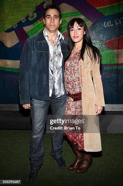 Actor Adrian Paul and Alexandra Tonelli arrives at Paper Magazine's 12th Annual Beautiful People Party at MyHouse on April 15, 2009 in Hollywood,...