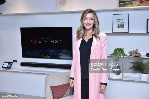 Co-star of the new Hulu Original Series "The First" Natascha McElhone attends Hulu's "The First" New York Activation with Samsung at Samsung 837 on...