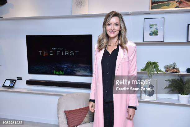 Co-star of the new Hulu Original Series "The First" Natascha McElhone attends Hulu's "The First" New York Activation with Samsung at Samsung 837 on...