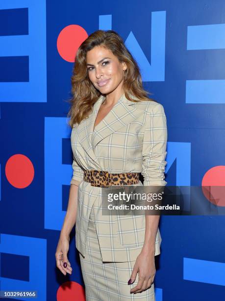 Eva Mendes attends Eva Mendes for New York & Company Fall Holiday 2018 Fashion Show at The Palace Theatre on September 13, 2018 in Los Angeles,...