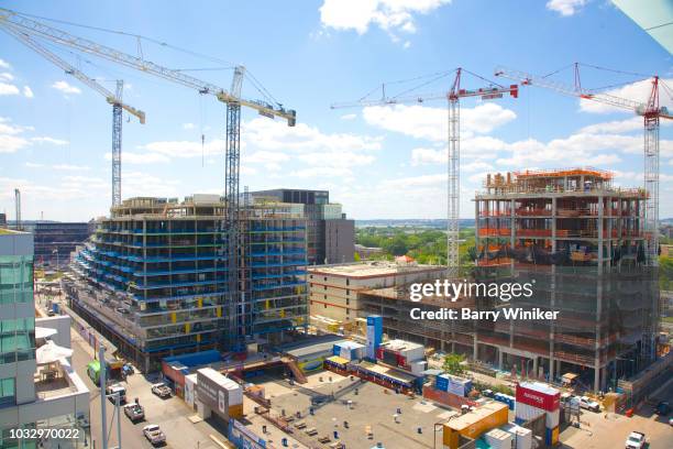 construction in capitol riverfront, washington, d.c. - barry crane stock pictures, royalty-free photos & images