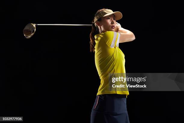 golf player - golf woman ストックフォトと画像