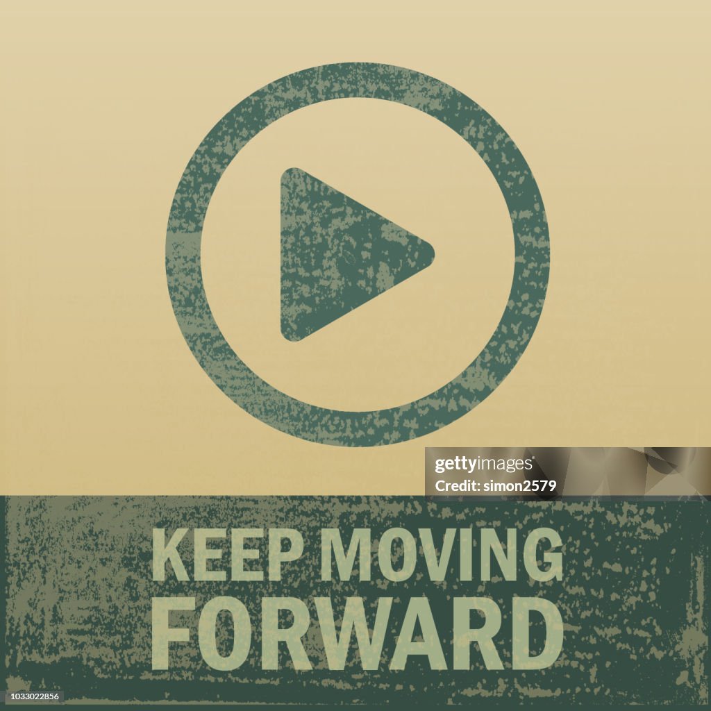 Arrow Geometric Design Emblem And Keep Moving Forward High-Res Vector ...