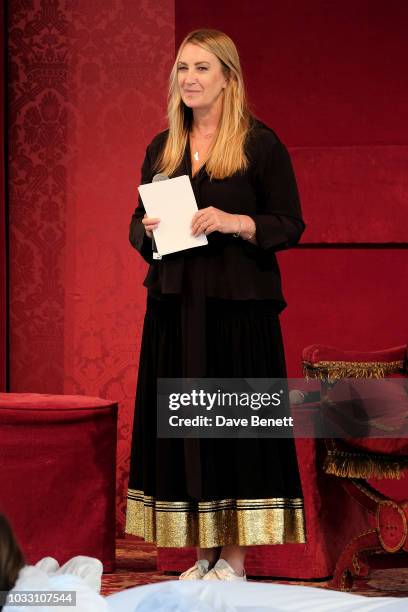 Anya Hindmarch attends Anya Hindmarch Chubby Cloud London Fashion Week at Banqueting House on September 14, 2018 in London, England.