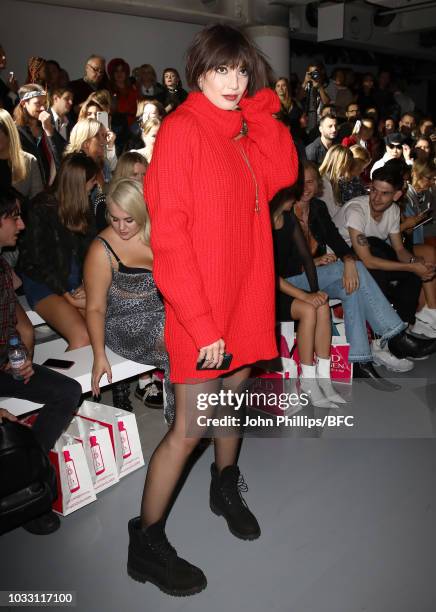 Daisy Lowe attends the Marta Jakubowski Show during London Fashion Week September 2018 at The BFC Show Space on September 14, 2018 in London, England.