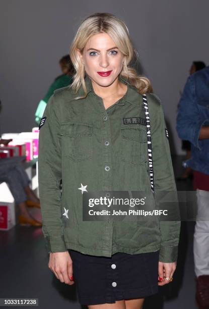 Olivia Cox attends the Marta Jakubowski Show during London Fashion Week September 2018 at The BFC Show Space on September 14, 2018 in London, England.