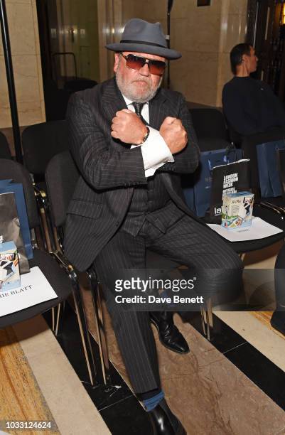 Ray Winstone attends the Pam Hogg front row during London Fashion Week September 2018 at The Freemason's Hall on September 14, 2018 in London,...