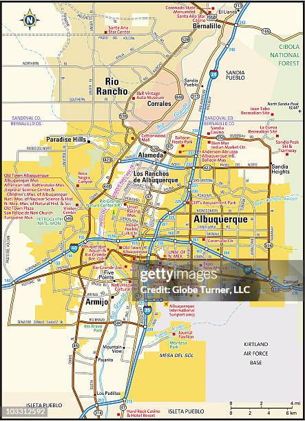 albuquerque, new mexico area - albuquerque stock illustrations