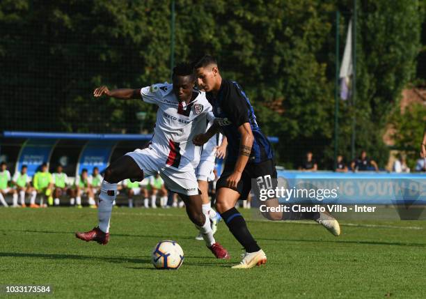 Felice D'Amico of FC Internazionale in action during Fc internazionale U19 V Cagliari U19 match at Stadio Breda on September 14, 2018 in Sesto San...