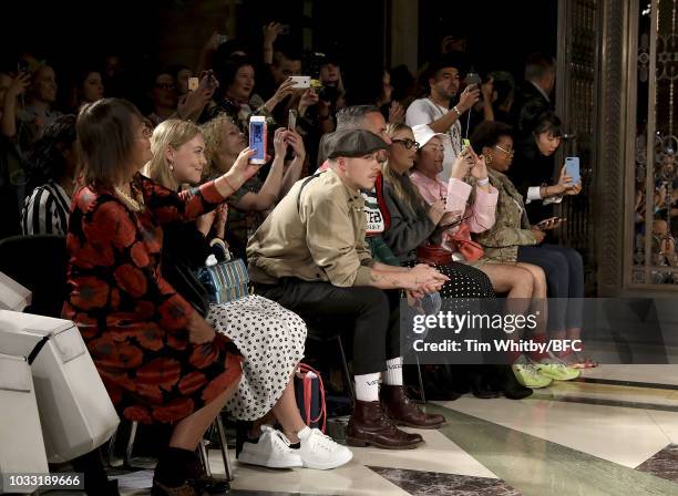 Brooklyn Beckham attends the Pam Hogg Show during London Fashion Week September 2018 at Freemasons Hall on September 14, 2018 in London, England.